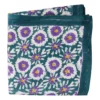 Grand foulard imprimé "Fleurs Indiennes" Margotte vert sapin